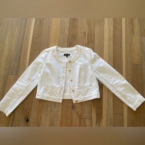J.Crew Louisa lady jacket in white denim